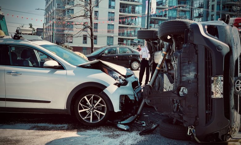 a car that has crashed into another car