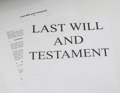 last will and testament white printer paper