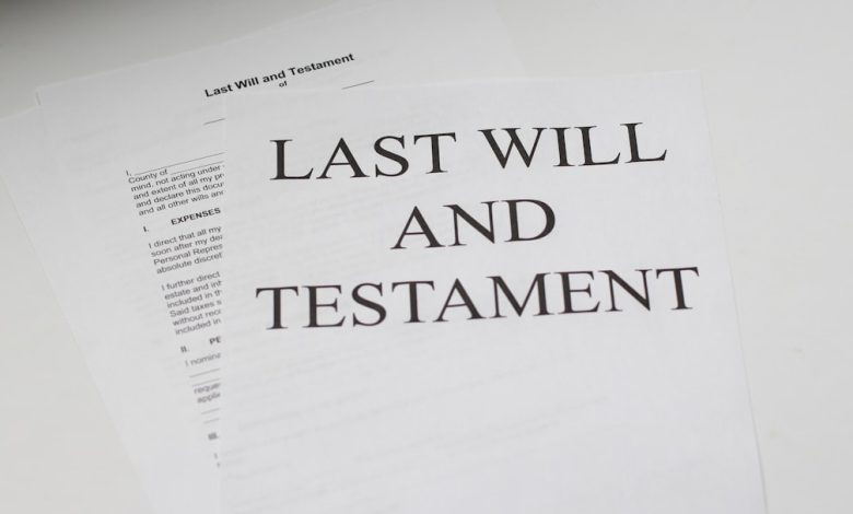 last will and testament white printer paper